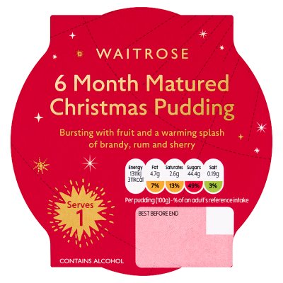 Waitrose Christmas 6 Month Matured Christmas Pudding 100g