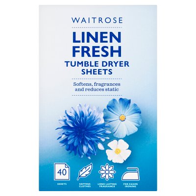 Waitrose 40 Linen Fresh Tumble Dryer Sheets