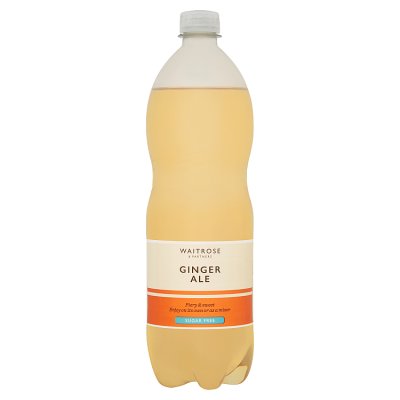 Waitrose Ginger Ale Sugar Free1litre 1 Litre
