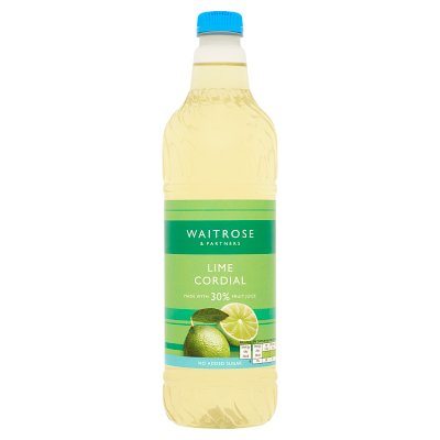 Waitrose No Added Sugar Lime Juice Cordial  1 Litre