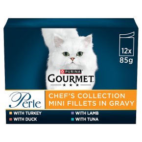Gourmet Perle Adult Cat Food with Turkey, Tuna, Duck & Lamb 85g 12 Pack (1.02kg)