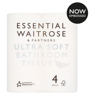 Essential White Ultra Soft Bathroom Tissue 4 x 190 Sheet