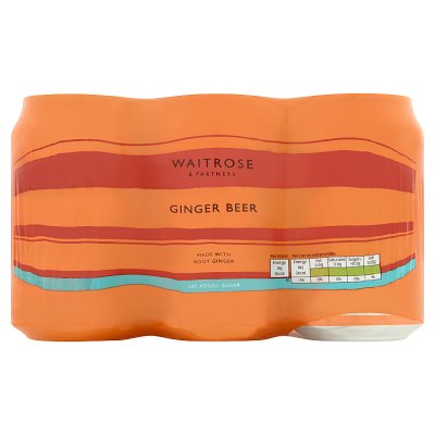 Waitrose Ginger Beer No Added Sugar    6 x 330ml