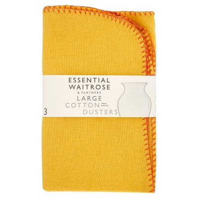 Waitrose Essential 3 Large Cotton Dusters