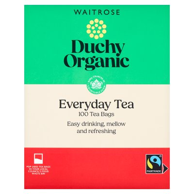 Waitrose Duchy Organic Everyday Tea 100 Tea Bags, 250g