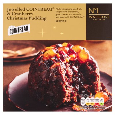 Waitrose No.1 Jewelled Cointreau & Cranberry Christmas Pudding 800g