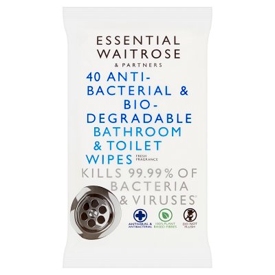 Essential Bathroom & Toilet Wipes  40s
