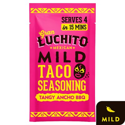 Gran Luchito Mild Taco Mix Seasoning - Tangy Ancho BBQ 28g