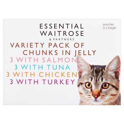 Waitrose Essential Meat & Fish Selection in Jelly, 12x100g