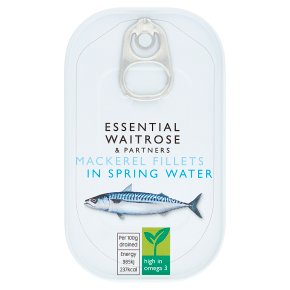 Waitrose Essential Mackerel Fillets in Spring Water 82g