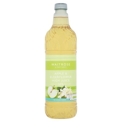 Waitrose Apple & Elderflower No Added Sugar High Juice 1L