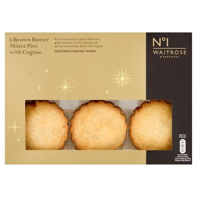 Waitrose No.1 6 Brown Butter Mince Pies with Cognac