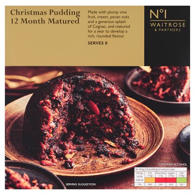 Waitrose No.1 12 Month Matured Christmas Pudding 800g