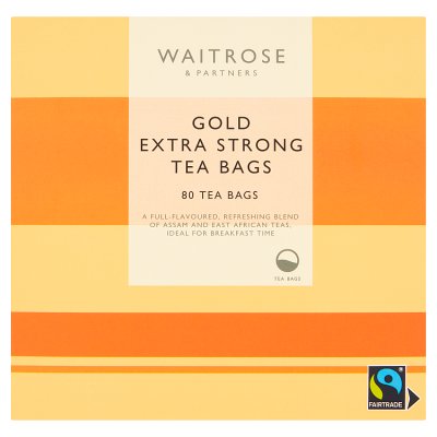 Waitrose Gold Extra Strong 80 Tea Bags  250g