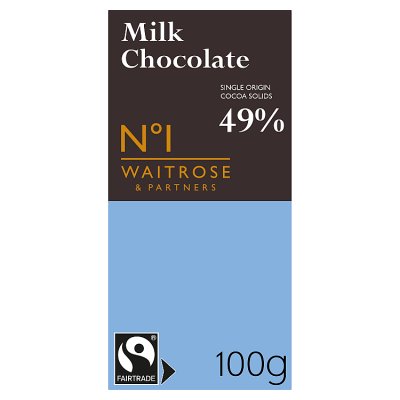 Waitrose No.1 Fairtrade Dominican Republic Milk Chocolate 100g