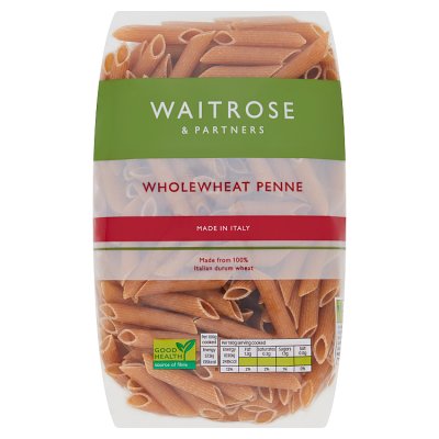 Waitrose Wholewheat Penne, 500g
