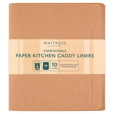 Waitrose Kitchen Caddy Paper Liners  10s