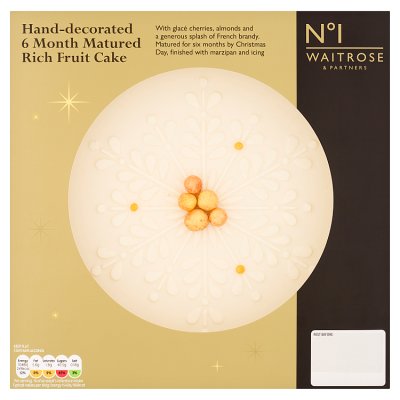 Waitrose No.1 Hand Decorated Matured Rich Fruit Cake 1.5kg