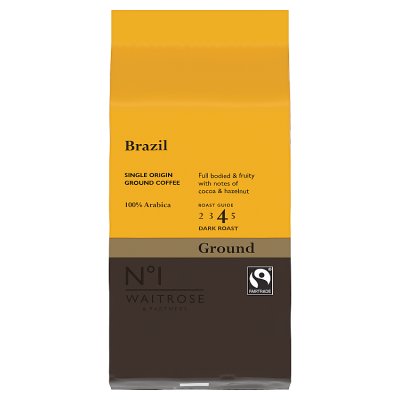 Waitrose No.1 Brazil Assodantas Ground Coffee 227g