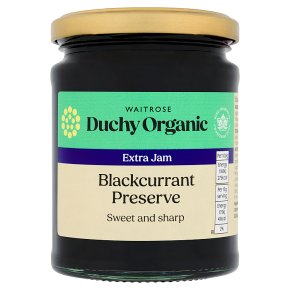 Duchy Organic Blackcurrant Preserve Extra Jam 340g