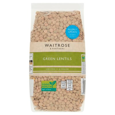 Waitrose Green Lentils, 500g