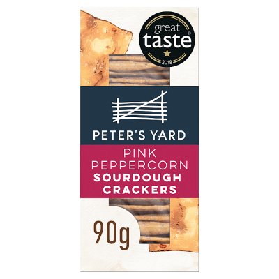 Peter's Yard Pink Peppercorn Sourdough Crackers, 90g