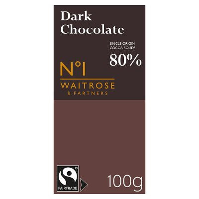 Waitrose No.1 Fairtrade Peru Dark Chocolate 100g