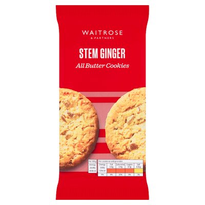 Waitrose 8 Stem Ginger All Butter Cookies, 200g