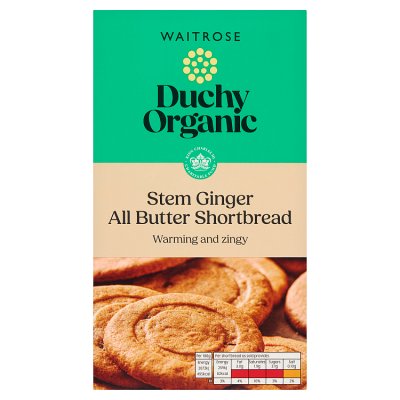 Waitrose Duchy Organic Stem Ginger Shortbread 150g