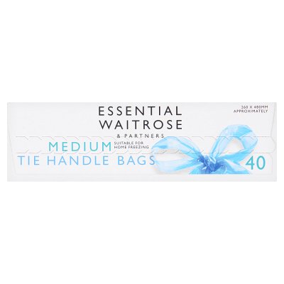 Waitrose Essential 40 Medium Tie Handle Bags