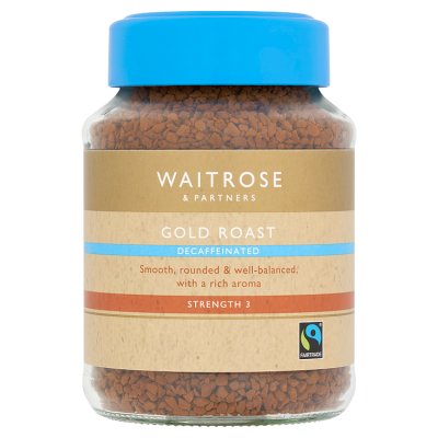 Waitrose Decaf Gold Roast Instant Coffee 100g