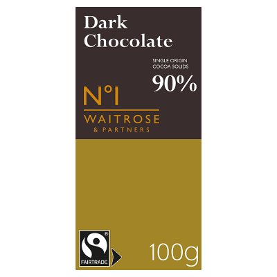 Waitrose No.1 Dark Chocolate 90%, 100g