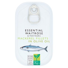 Waitrose Essential Mackerel Fillets in Olive Oil 82g