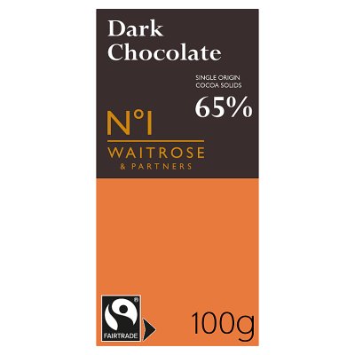 Waitrose No.1 Fairtrade Italian Orange Dark Chocolate, 100g