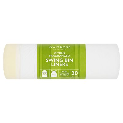 Waitrose Swing Bin Liners Citrus  20s