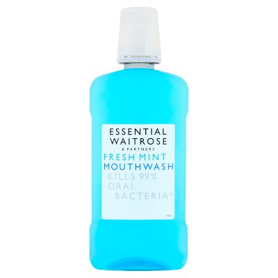 Waitrose Essential Fresh Mint Mouthwash  500ml