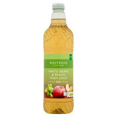 Waitrose White Grape & Peach High Juice  1 Litre