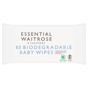 Waitrose Essential Baby Wipes 80 per pack