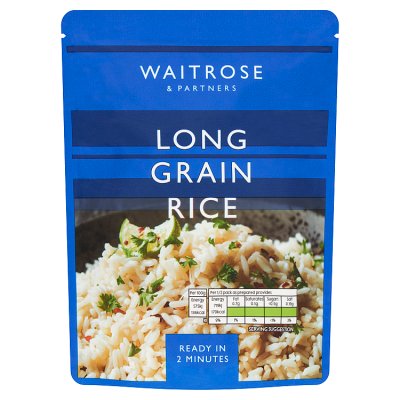 Waitrose Microwavable Long Grain Rice, 250g