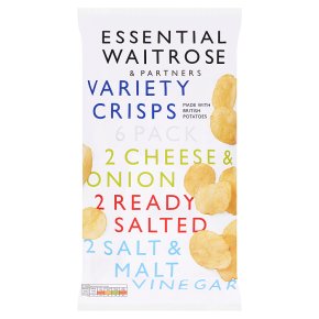 Waitrose Essential Variety Crisps 6x25g