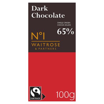 Waitrose No.1 Dark Chocolate 65%, 100g