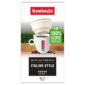 Rombouts Italian Style Compostable One Cup Filter Coffee - 10 x 1 per pack