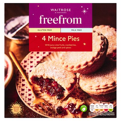 Waitrose Free From Milk & Gluten Free Mince Pies 4pies