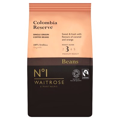Waitrose No.1 Colombia Reserve Roasted Coffee Beans 750g