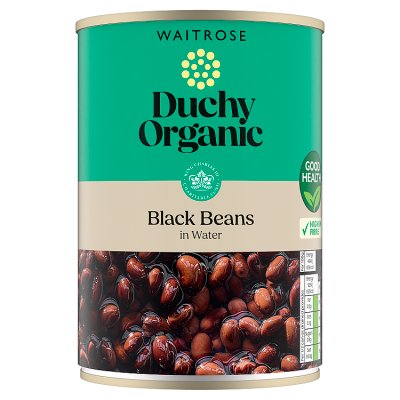 Waitrose Duchy Organic Black Beans in Water 400g