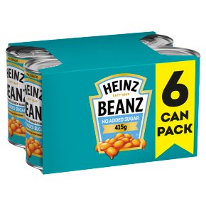 Heinz Baked Beans No Added Sugar In Tomato Sauce 6 X 415g