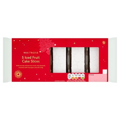 Waitrose Christmas 5 Iced Fruit Cake Slices