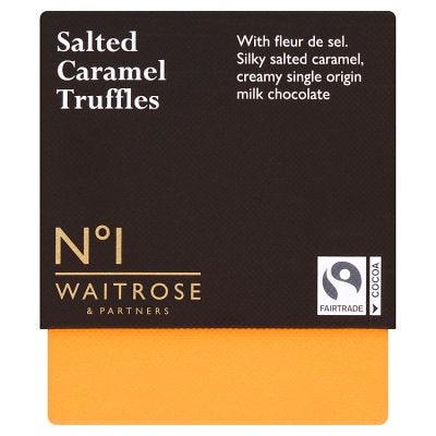 Waitrose No.1 Fairtrade Salted Caramel Truffles 120g