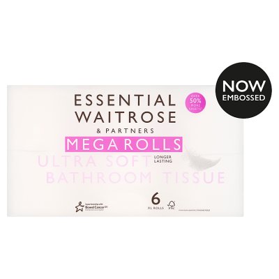 Waitrose Essentials Mega Roll 6 x 300 sheets