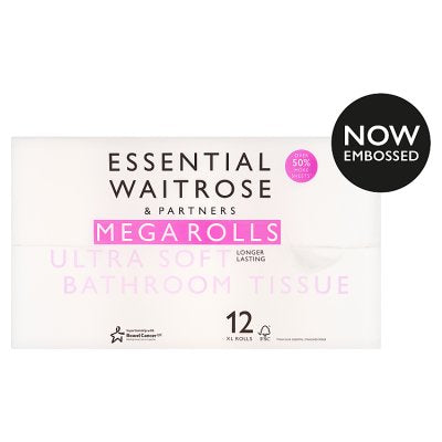 Waitrose Essentials Mega Roll 12 x 300 sheets